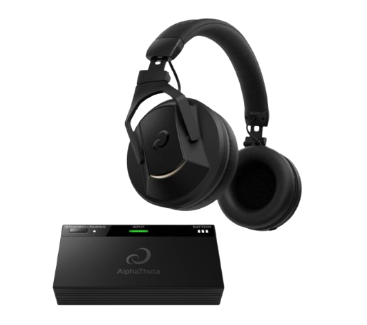 AlphaTheta HDJ-F10 Professional Wireless DJ Headphones with HP-TX01 Transmitter