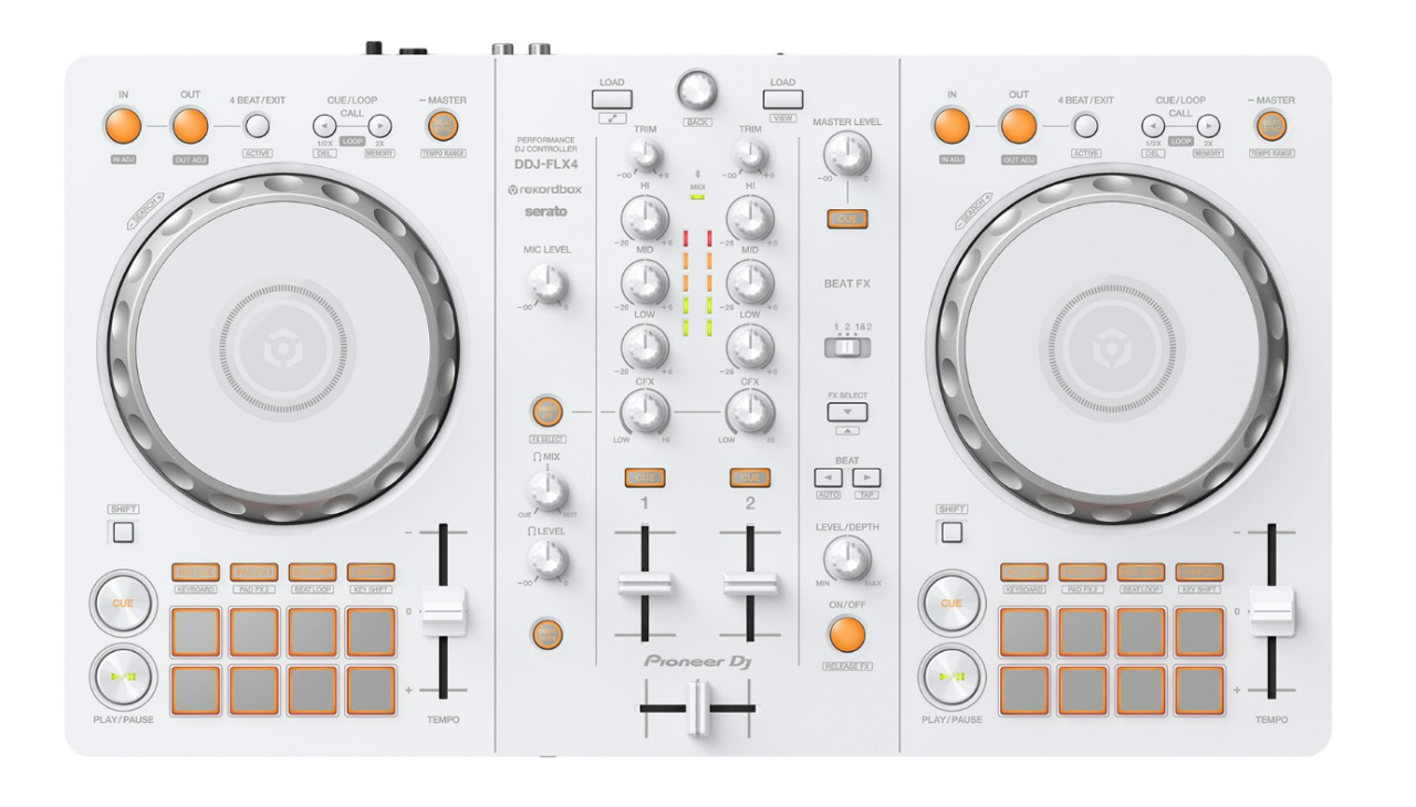 Pioneer DJ DDJ-FLX4-W 2 Channel DJ Controller (WHITE) Rekordbox